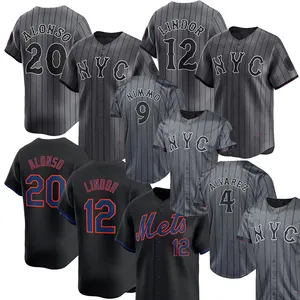 S-6XL 2024 City Connect Mets Men Women Youth New york 20 Pete Alonso 12 Francisco Lindor 4 Francisco Alvarez Baseball Jersey