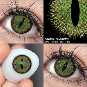 Lentilles de contact colorées vertes effrayantes Eyeshare 14,5 mm, 2 pièces, lentilles cosmétiques pour Halloween et cosplay - Product Image 2
