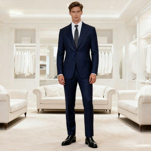Hoogwaardig logo-aanpassing executive cut herenpak op maat gemaakt wollen herenpak voor bruidegom trouwpakken - Product Image 1