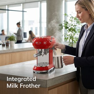 Machine à expresso semi-automatique rétro SY-122 ECF01, 15 bars, 1L, acier inoxydable, compacte, pour la maison, avec buse vapeur - Product Image 5