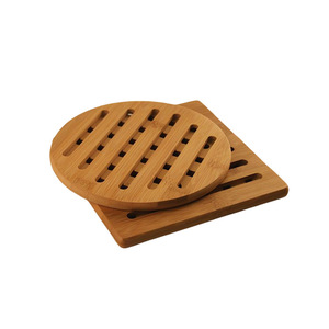 Salvamanteles Cuadrado de Bambú 19cmx19cmx1.2cm Resistente al Calor Diseño Moderno Para Uso en Mesa - Product Image 4