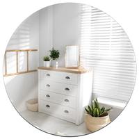 Miroir flexible incassable, taille et forme personnalisées, impression UV, autocollants de décoration murale de pièce, miroir ovale en acrylique