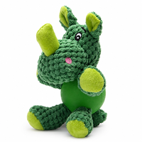 Jouet pour chien en peluche, rhinocéros de dessin animé, jouet à mâcher en latex souple pour chiens de petite et moyenne taille