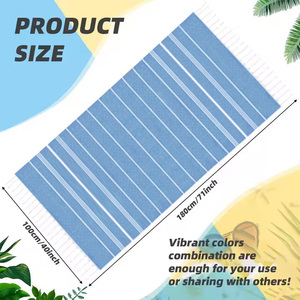 100% Baumwolle Türkisches Strand tuch Outdoor Travel Leichtes sand beständiges extra großes Strand tuch Custom - Product Image 3