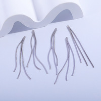 Pendentif long à franges en chaîne de blé multiple exquis de 2,6 * 59,6 mm plaqué or 18 carats pour accessoires de bijoux DIY
