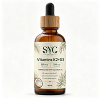 Vitamines en vrac sous marque privée OEM avec 200 mcg de K2 et 250 mcg de D3 dans de l'huile de coco pour soutenir la santé osseuse, immunitaire et cérébrale des adultes