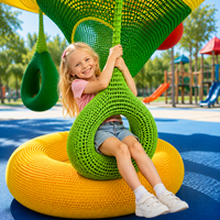 ROPECUBE Balançoire à pneus pour enfants, balançoire suspendue en corde, équipement de jeu sensoriel, chaise balançoire pour aire de jeux intérieure et extérieure pour enfants