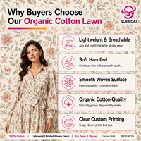 Tela de Algodón Orgánico para Vestidos de Verano, Blusas, Tejido Ligero con Estampado Digital Personalizado, Moda Sostenible OEM