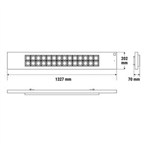 Pannello LED Beghelli a Montaggio Superficiale, Larghezza 135,5 cm, Altezza 22,5 cm, Profondità 9 cm, per Illuminazione Interna - Product Image 2