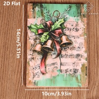 JAI IMAN 24 feuilles de stickers de fond auto-adhésifs personnalisés sur le thème de la musique de Noël, style victorien, pour scrapbooking