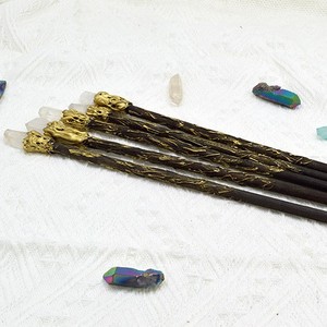 천연 투명 석영 기둥형 사각 크리스탈 셉터 자수정 요소 요정 지팡이 제단 의식 치유 포인트 완드 도매 - Product Image 4