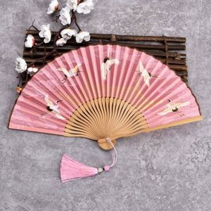 Hand Fan with Bamboo Handle Custom Printed Large Folding <b>Gift</b> Business Folk Customize Customizable Art Fan - Product Image 4