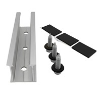 Structure de support en alliage d'aluminium pour l'installation de panneaux solaires sur toits plats/tuiles sans rails, usage industriel et domestique, capacité 10 kW