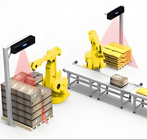 Paletizador y Despaletizador Automático <span class=keywords><strong>de</strong></span> Cajas con Carga <span class=keywords><strong>Superior</strong></span> Guiado por Visión FM, Sistema <span class=keywords><strong>de</strong></span> Visión Robótica, Cámara 3D, Motor <span class=keywords><strong>de</strong></span> Caja <span class=keywords><strong>de</strong></span> Engranajes <span class=keywords><strong>de</strong></span> 1 kW, 30 Unidades/Hora - Product Image 1