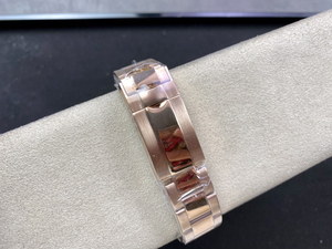 Bracelet de montre en acier inoxydable et acier plaqué or, bleu glacé super résistant, pour montre mécanique homme - Product Image 5