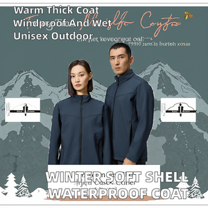 Veste Softshell Personnalisée avec Logo pour Événements d'Entreprise - Vêtement de Travail Extérieur Coupe-Vent à Col Montant pour Hommes/Femmes, Nouvelle Arrivée - Product Image 3