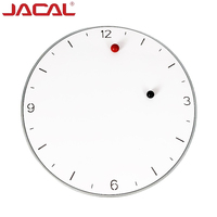 Jam Dinding Kayu Desain Platform dengan Penunjuk Bola Magnetik, Dekorasi Meja Rumah Kreatif, Diameter 9 Inci, 12 Jam