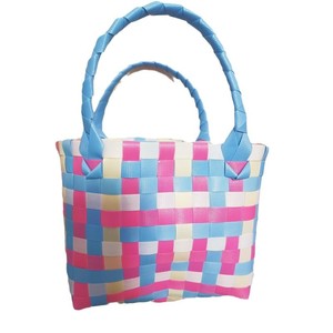 Babymeisjesmode Casual stevige schoudertassen van stro Rugzakaccessoires Kinder portemonnee Strandtas - Product Image 6