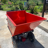 Mini-benne électrique compacte et puissante de 500 kg, contrôlée par PLC, moteur de 1000 W, autonomie de la batterie de 8 à 10 heures, chargeur de chantier compact et robuste