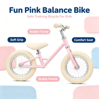 Vélo d'équilibre pour tout-petits, cadre en acier carbone de 12 pouces, vélo sans pédales pour enfants avec siège réglable
