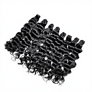 Extensions de cheveux humains vietnamiens 100% vierges naturels, couleur naturelle, double trame, qualité européenne, noir et blond, en vrac - Product Image 1