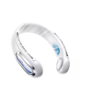 Ventilateur de cou USB pliable moderne et portable amélioré avec batterie 1200 mAh, faible bruit, affichage en anglais - Usage domestique - Product Image 1