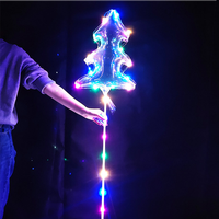 Ballons lumineux, ballons LED clignotants, arbre de Noël, amour, Mickey, dessin animé, ballon Bobo transparent avec lumières LED