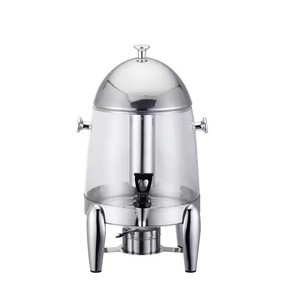 Distributeur de boissons en acier inoxydable, transparent, rond, grande capacité, pour usage commercial, restaurant, eau, jus, lait, thé - Product Image 1