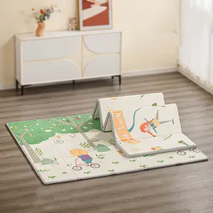 Xpe Karpet Lantai Kasur Bayi, Karpet Lantai Aktivitas Merangkak Dapat Dilipat Besar Tahan Air untuk Lantai dan Anak-anak