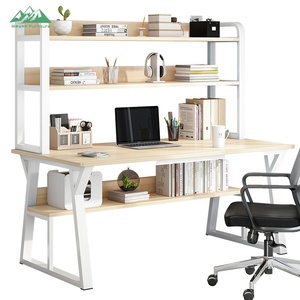 Escritorio de ordenador de madera ergonómico de estilo moderno con juego de estantería y silla para oficina, hogar, escuela o uso en hospitales - Product Image 3
