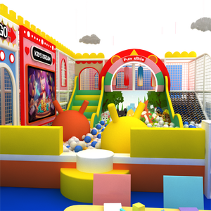 Toboganes de Juego para Niños de Alta Calidad, Juegos de Rol Preescolares, Equipo de Juegos Interior Personalizado para Niños Pequeños con Piscina de Pelotas - Product Image 1