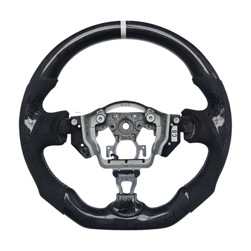 honeycomb carbon+Alcantara+white stitch stripe