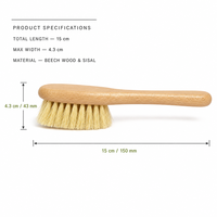 Brosse de cuisine en sisal naturel avec manche en bois de hêtre, best-seller, pour la vaisselle, les casseroles, les poêles, les légumes, écologique, zéro déchet