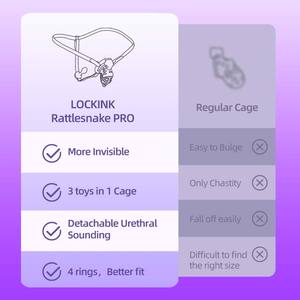 Waterdichte Abs Ratelslang Kuisheidskooi Riem 4 Maat Ring Penis Lock Zwart Mannelijke Kuisheid Slot Anale Plug Seksspeeltjes Voor Volwassenen - Product Image 6