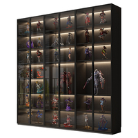 Vitrine en verre sur mesure de luxe avec éclairage LED |   Vitrine de collection en aluminium pour la maison et les magasins