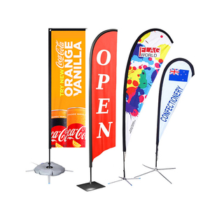 Advertising Outdoor Banner Feather Rectangle Beach Flag