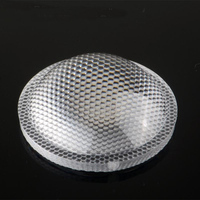 Lentille LED PMMA transparente à surface demi-sphérique de 38 mm de diamètre, 60 degrés, sans revêtement, modèle TD-38MM, Chine continentale