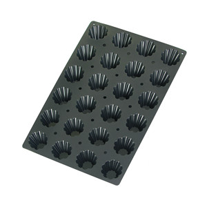 Stampo per Brioche a 24 Cavità, Teglia Nera per Madeleines - Product Image 1