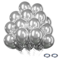 Kit de 31 ballons en latex argentés, dorés et roses de 12 pouces pour la décoration de fête de naissance ou d'anniversaire (vente en gros)