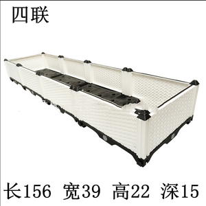 New Arrivals Plastic Raised <b>Garden</b> Bed White Rattan Style Grow Planter Care Box for Self-Watering Elevated Herb - Product Image 4