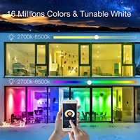 Ampoule LED intelligente RGBW à couleur changeante, contrôle par application WIFI, 110v, 220v, A60, Ra80, E27, 10W, SMD, 2835, variable, pour l'intérieur