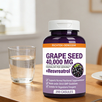 Extrait de pépins de raisin entièrement naturel haute concentration, gouttes de pépins de raisin pour la beauté de la peau, complément alimentaire