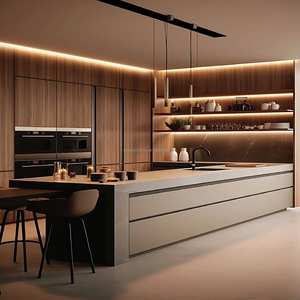 Gabinete de cocina de estilo americano personalizado de alta gama Almacenamiento inteligente para personalización de toda la casa - Product Image 1