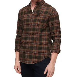 Various Size Flannel Shirts New Fashion Cotton OEM Shirt for Men Double Pocket Flannel Shirts