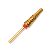 Fraise à ongles en carbure de tungstène 5-en-1 extra longue et conique 7.0*24 pour manucure, limage électrique, gel et lissage des ongles