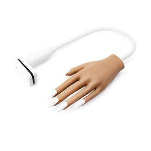 Modèle de main en silicone à positionnement flexible Formation d'amélioration des ongles Main artificielle <span class=keywords><strong>Faux</strong></span> main de pratique pour ongles en acrylique - Product Image 4