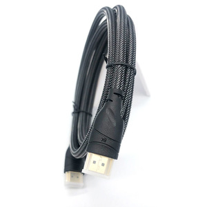 Câble HDMI 3M mâle à mâle, fil d'acier plaqué cuivre haute définition, maille grise et blanche noire pour connexion ordinateur-téléviseur - Product Image 4