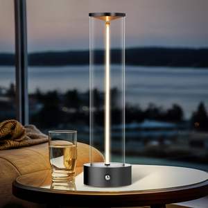 Lámpara de Escritorio USB Inalámbrica para PC, Lámpara de Mesa Minimalista para Mesita de Noche, Luces Modernas para Mesita de Noche, 3 Niveles de Intensidad Táctil, Tamaño Pequeño - Product Image 1