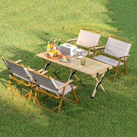 Ensemble de chaises de salle à manger pliantes bar extérieur 180cm rouleau d'oeufs chaise et table de meubles de jardin en aluminium et métal avec sac de rangement