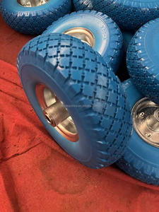 New Condition 260X85mm/3.00-4/3.50-4 <strong>Wheel</strong> Barrow <strong>Caster</strong> <strong>Wheels</strong> Polyurethane (PU) Foam Tires with <strong>Metal</strong> Rims for Farm Works - Product Image 2